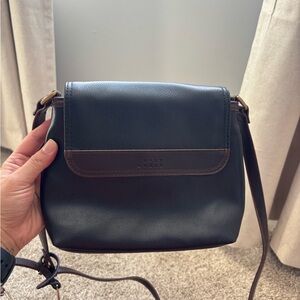 Vintage Crazy Horse Brown Crossbody Bag by Liz Claiborne